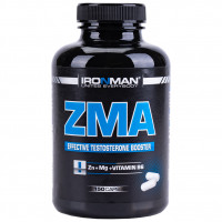 Бустер тестостерона Ironman™ ZMA (цинк-магний аспартат), 150 капс