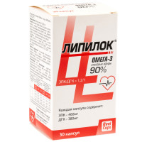 Полиненасыщенные жирные кислоты Омега-3 ЛИПИЛОК®, 30 капсул по 1400 мг